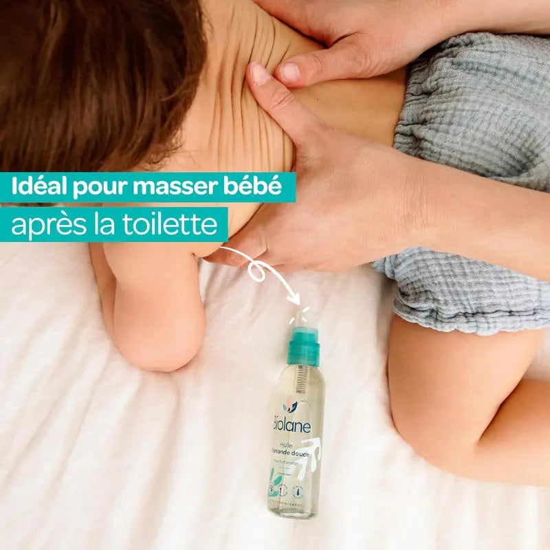 BIOLANE Huile d’Amande Douce Bébé 100ml Hydrate, Nourrit et Protège la Peau Fragile - Image 2