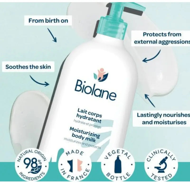 Biolane Lait Corporel Hydratant  350 ml – Soin Doux et Nourrissant pour la Peau de Bébé - Image 3