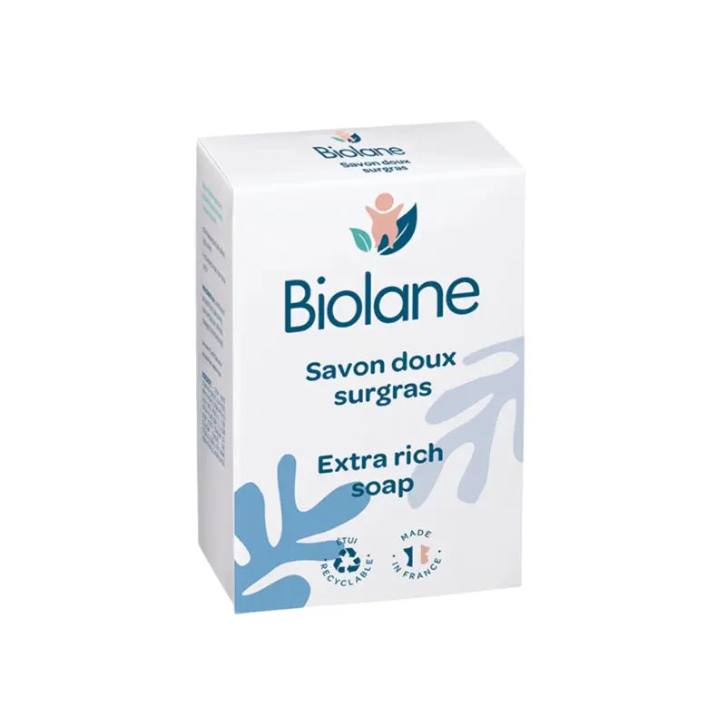 Biolane Savon Doux Surgras 150g Nettoyant Naturel Peau Sensible Bébé et Enfant - Image 1
