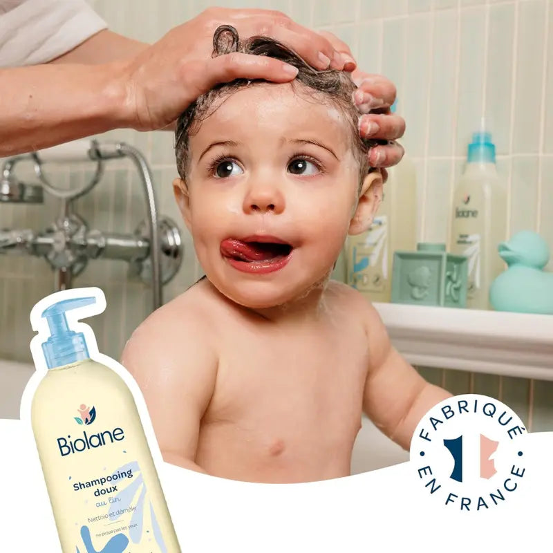 BIOLANE Shampoing Doux Bébé 350ml Nettoie et Démêle les Cheveux – 97% d’Origine Naturelle - Image 5