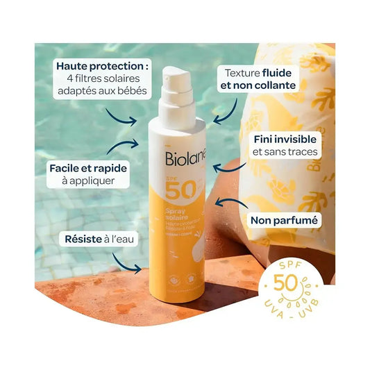 Biolane Spray solaire SPF50 Visage & Corps 200ml - Image 3