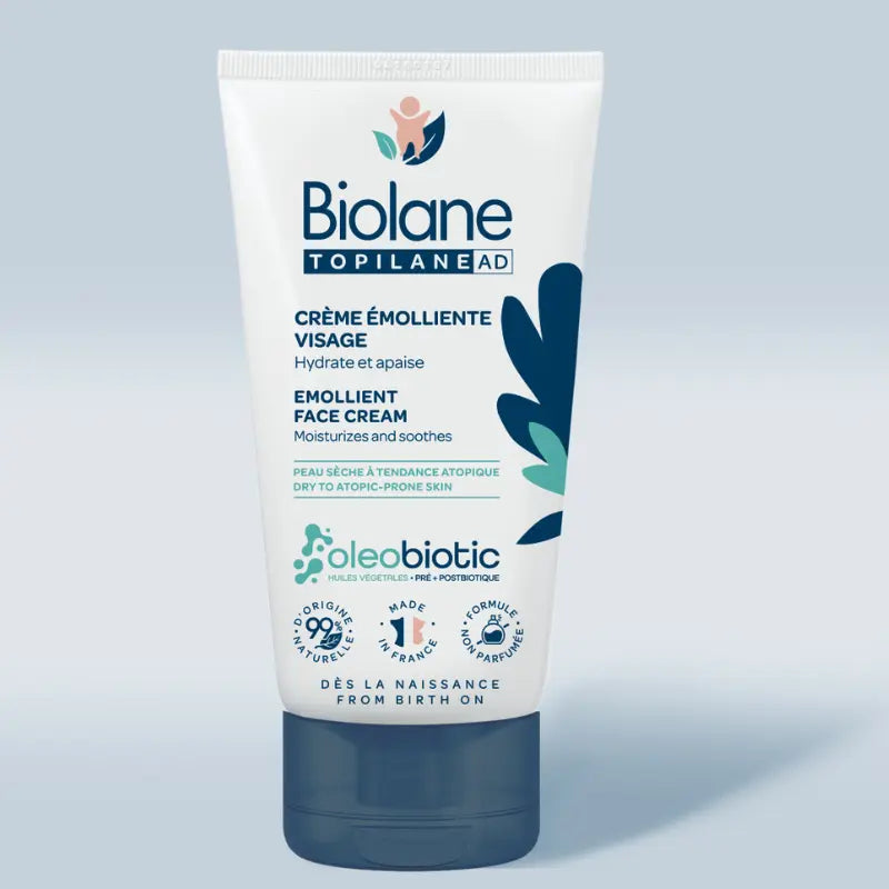 BIOLANE Topilane AD Crème Émolliente Visage 50ml Peaux Très Sèches et à Tendance Atopique - Image 2