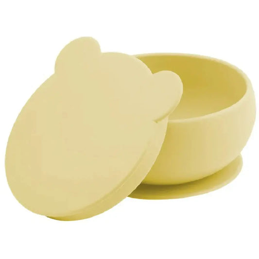 Bol avec Couvercle et Ventouse MINIKOIOI en Silicone – Jaune - Image 1