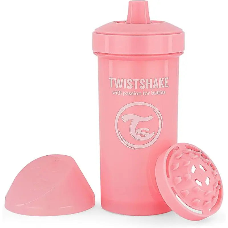 Bouteille anti-fuite Twistshake pour enfant 360 ml - Rose -12 mois  plus - Image 1