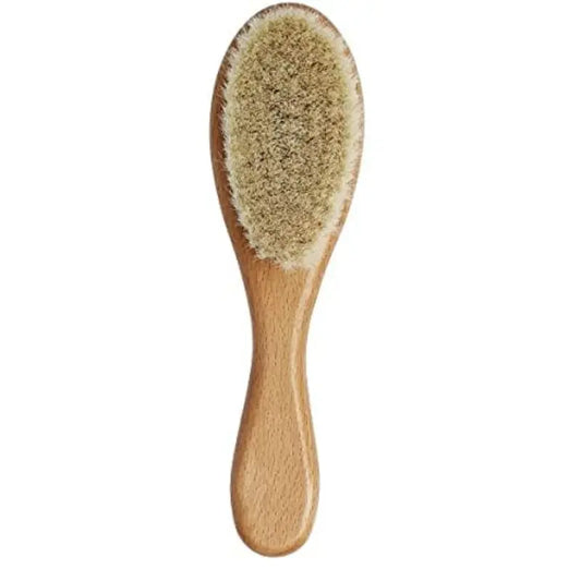 Brosse à cheveux bébé douce en bois naturel bio - Image 1
