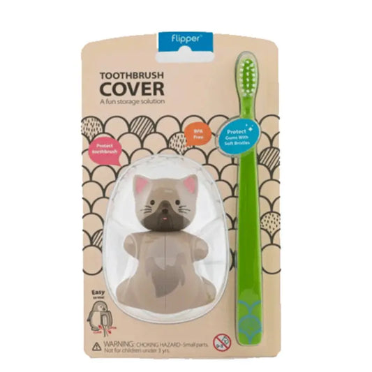 Brosse à dent Flipper avec couvercle - Chat - Image 1