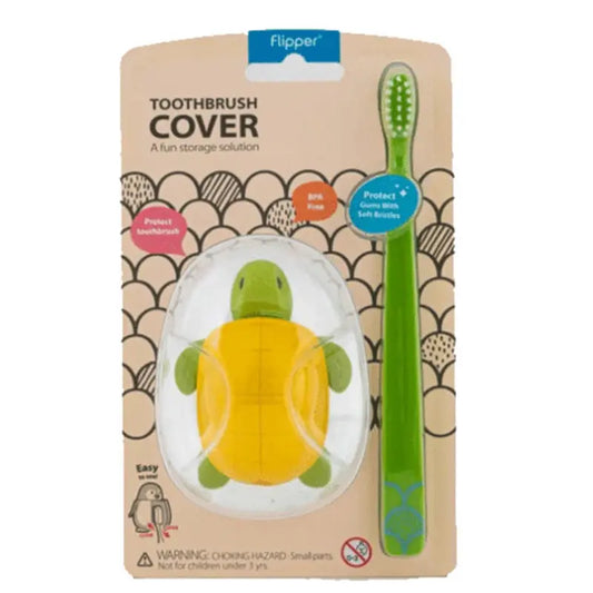 Brosse à dent Flipper avec couvercle - Tortue - Image 1