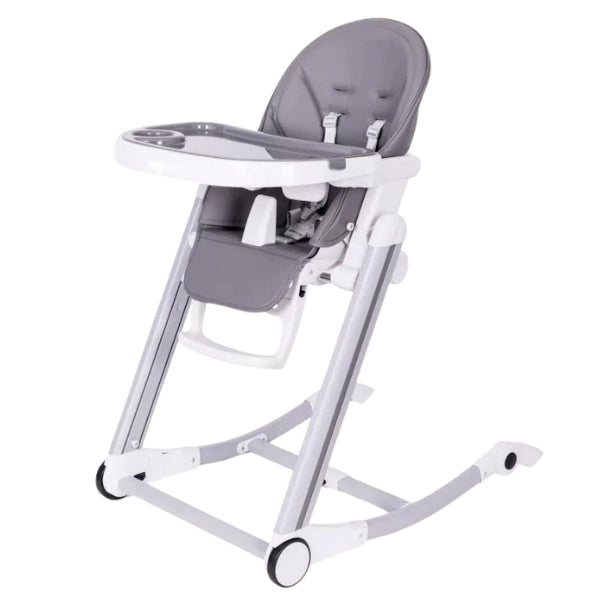 Chaise Haute Bébé Multipositions Gris - Ivolia - Image 1