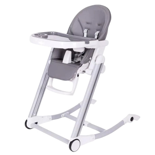 Chaise Haute Bébé Multipositions Gris - Ivolia - Image 1