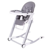 Chaise Haute Bébé Multipositions Gris - Ivolia - Image 1