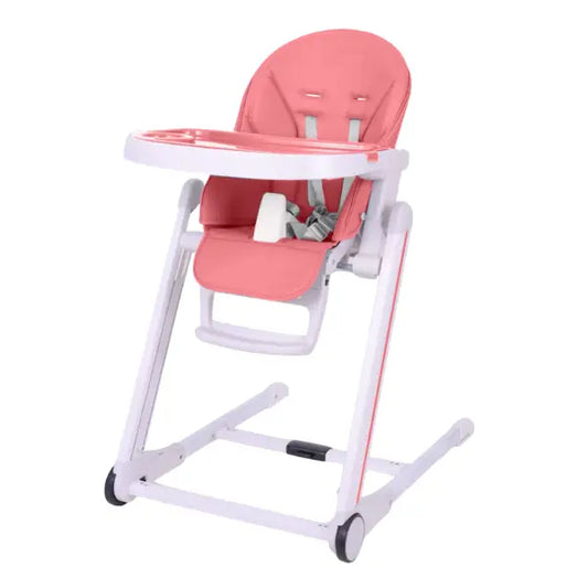Chaise Haute Bébé Multipositions Rose - Ivolia - Image 1