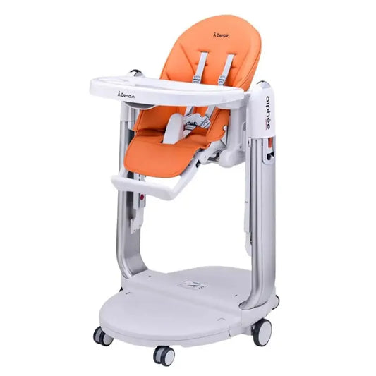 Chaise haute multifonctionnelle 3 en 1 orange – A Demain - Image 1
