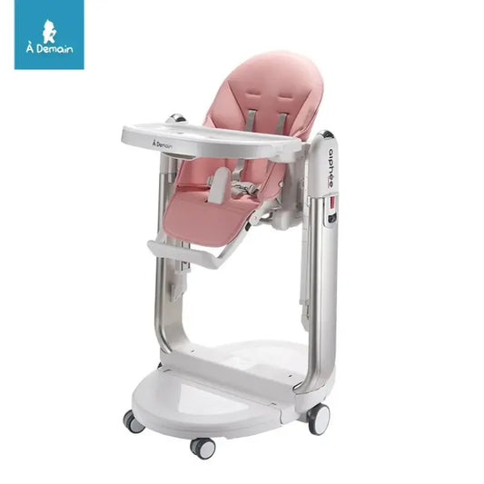 Chaise haute multifonctionnelle 3 en 1 rose – A Demain - Image 1