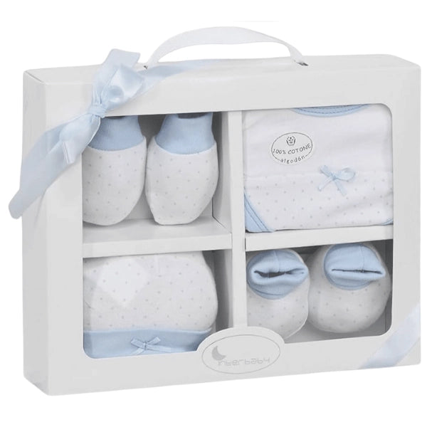 Coffret Cadeau 4 pièces 0-6 mois Bleu - Image 3