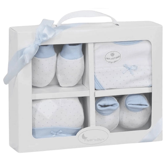 Coffret Cadeau 4 pièces 0-6 mois Bleu - Image 3