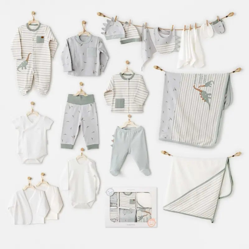 Coffret de sortie d’hôpital pour bébé Andywawa 20 pièces AC26002 Vert - Image 1