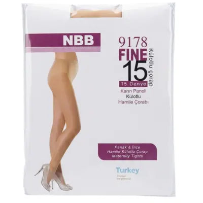 Collant grossesse transparent 15 deniers effet naturel sous robe NBB 9178 - Image 1