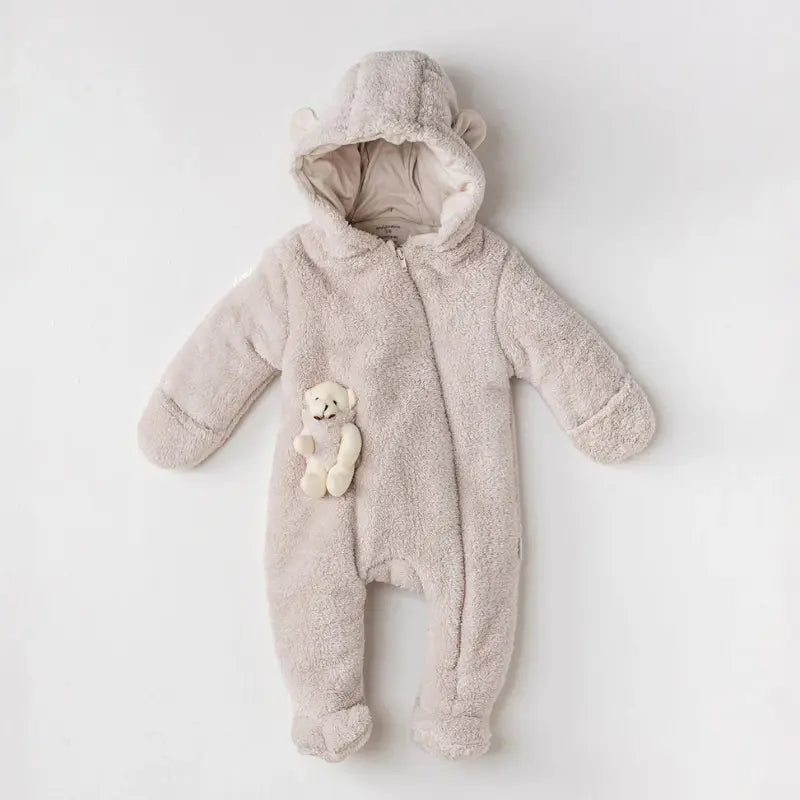 Combinaison bébé “Teddy Welsoft beige – Andy Wawa AC24097 - Image 1