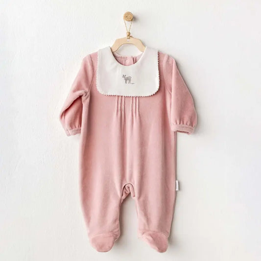 Combinaison en velours pour bébé fille Andywawa - Andywawa - ROSE - 0-1 MOIS - AC25055 - Image 1