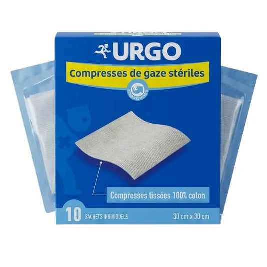 Compresses Stériles Urgo 30cmx30cm 10 sachets individuels - Image 1