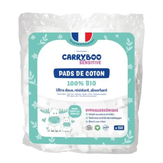 Cotons Pads Bio Bébé Change Et Toilette CARRYBOO - Image 1