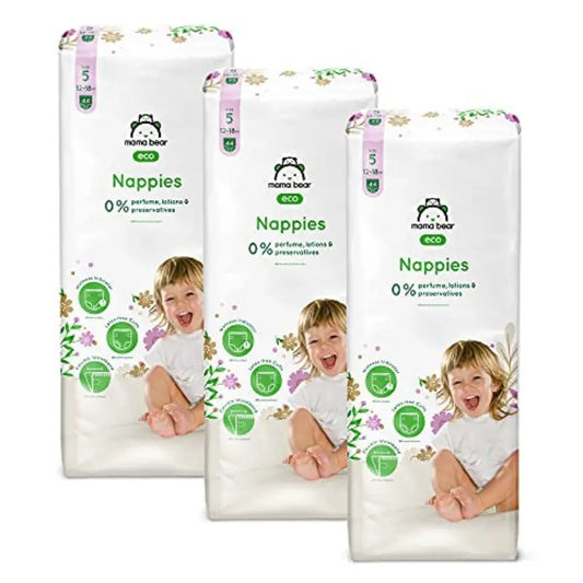 Couches bébé Mama Bear Eco Taille 5 (12-18 kg) – Pack 44 pièces - Image 1
