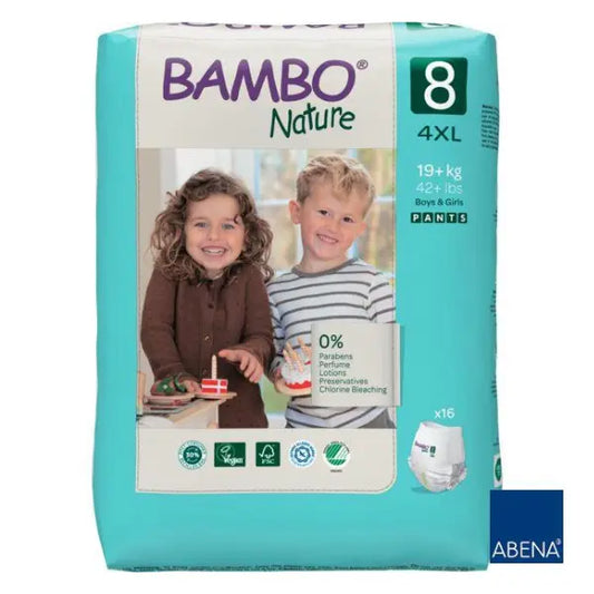 Couches-culottes Bambo Nature 8 pour enfants (19+ kg, 16 pièces) - Image 1