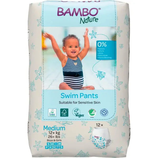 Couches de bain taille M 12+ kg Bambo Nature - Image 1