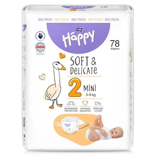 Couches Happy Baby taille 2 (3-6 kg)  78 pièces - Image 1