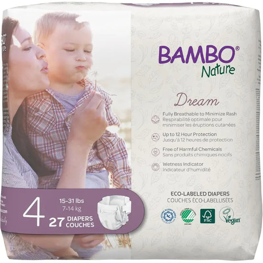 Couches Bébé Bambo Nature Dream Taille 4 (7–14 kg) – 27 pièces - Image 1