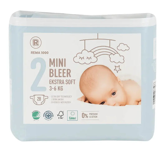 Couches taille 2 (3–6 kg) Mini Bleer - Image 1
