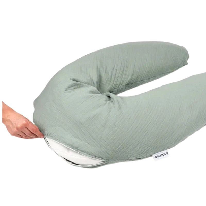 Coussin de maternité Comfy Big en tissu tétra vert Doomoo - Image 2