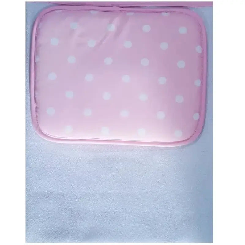 Coussin + plan à langer Blanc et Rose – Bebekevi - Image 1