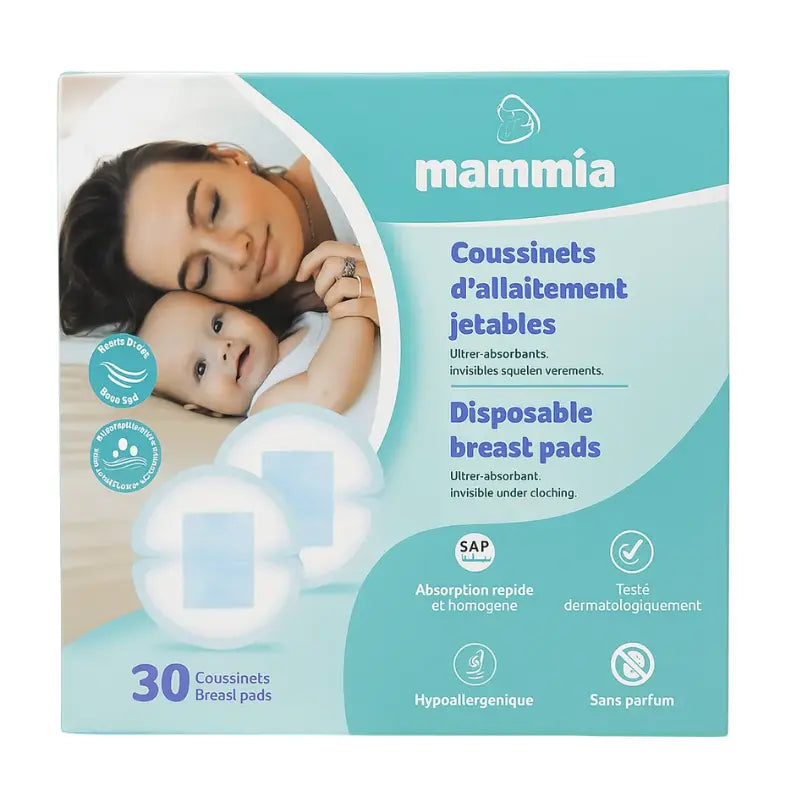 Coussinet d’allaitement jetable Mammia Boîte de 30 unité - Image 1
