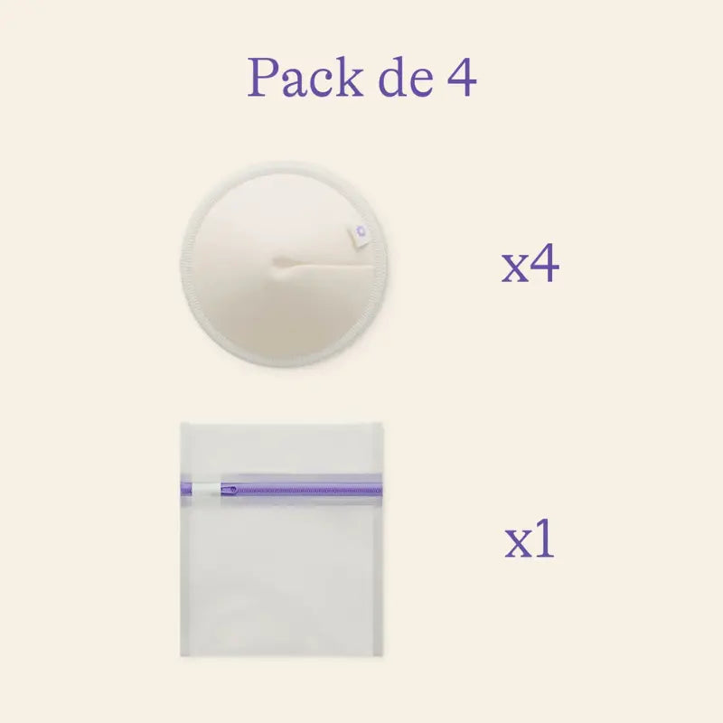 Coussinets d’allaitement lavables 4 pièces - Image 3