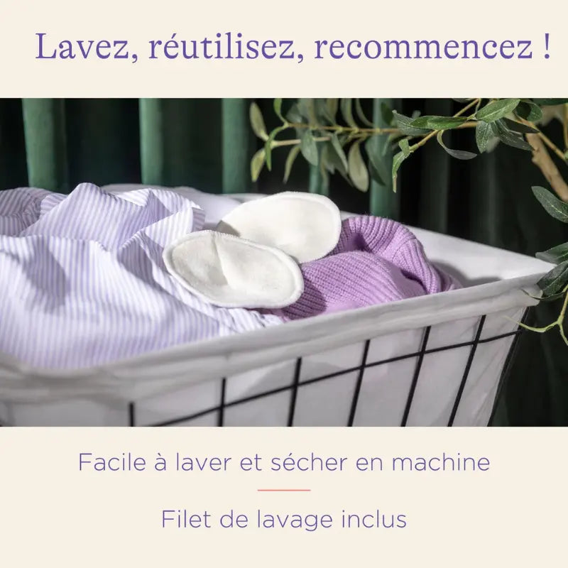 Coussinets d’allaitement lavables 4 pièces - Image 5