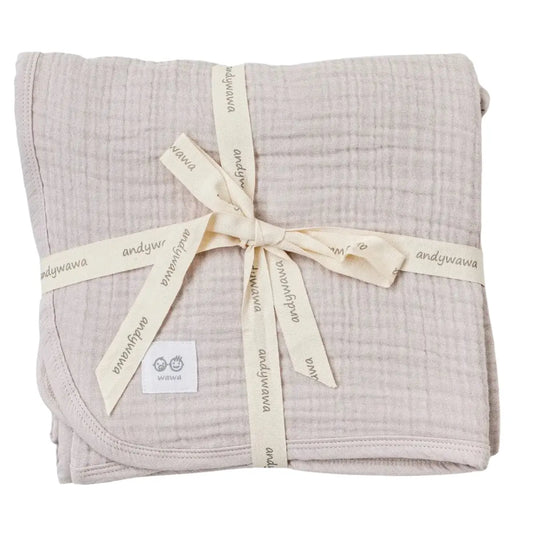Couverture bébé en mousseline 105 x 120 cm AC25870 Beige - Image 1