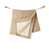 Couverture bébé en tricot Andywawa 85x100 cm AC26345 Beige chiné - Image 1