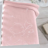 Couverture bébé rose 110 x 140 cm, modèle 6654, motif ours en peluche - Image 1