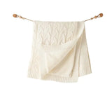 Couverture bébé tricotée 85x100 cm Écru  – Andywawa AC26340 - Image 1