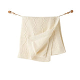 Couverture bébé tricotée AC26345 Blanc Cassé Andywawa - Image 1
