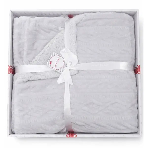 Couverture Bébé Ultra-Douce Naf Naf 110×140 cm – Gris - Image 1