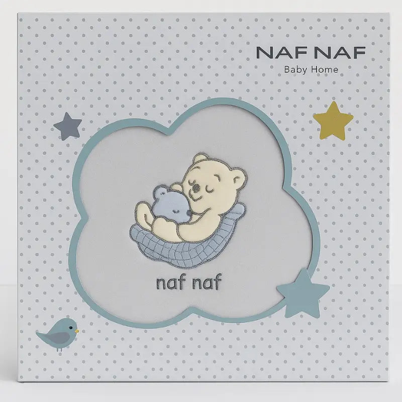 Couverture de naissance Naf Naf ultra douce 80x110 cm – Gris - Image 1