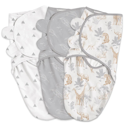 Couverture d’emmaillotage pour bébé Animaux tropicaux - Image 1