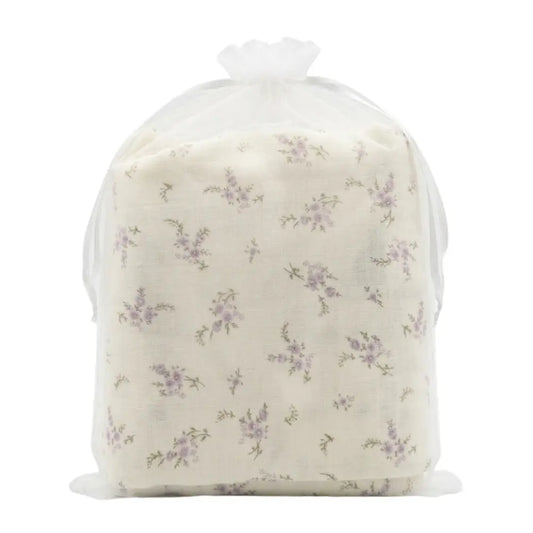 Couverture en Mousseline de Coton Bio 120cm x 130cm Mauve - Image 1