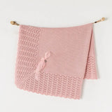 Couverture tricotée pour bébé Andywawa 100 x 90 cm Rose - Image 1