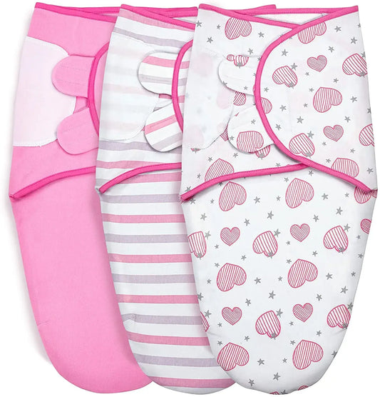 Couvertures d'emmaillotage pour bébé, lot de 3 - Image 1