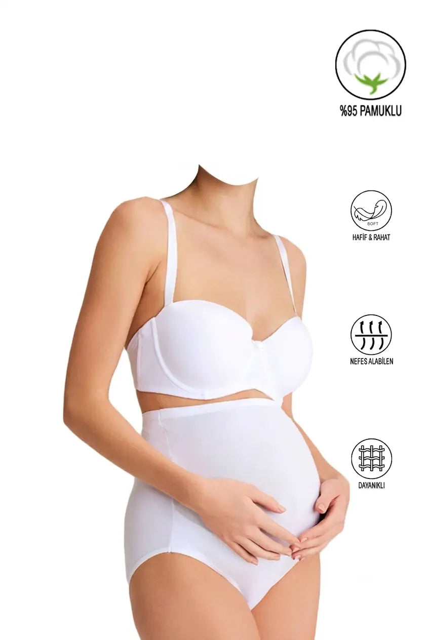 Culotte Bato taille haute en coton et lycra doux et flexible Özkan 23582 - Image 2