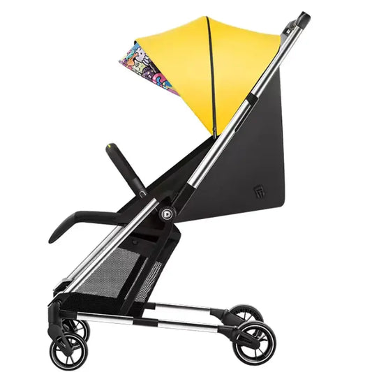 DearMom Poussette de voyage compacte pour tout-petits – coloris jaune - Image 1