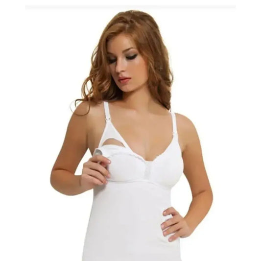 Débardeur d’Allaitement Blanc NBB 3050 - Image 1